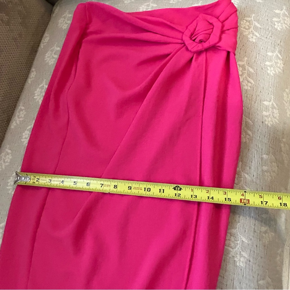 Zara Midi Skirt with Buckle Fuchsia Pink Size XS - Picture 13 of 14